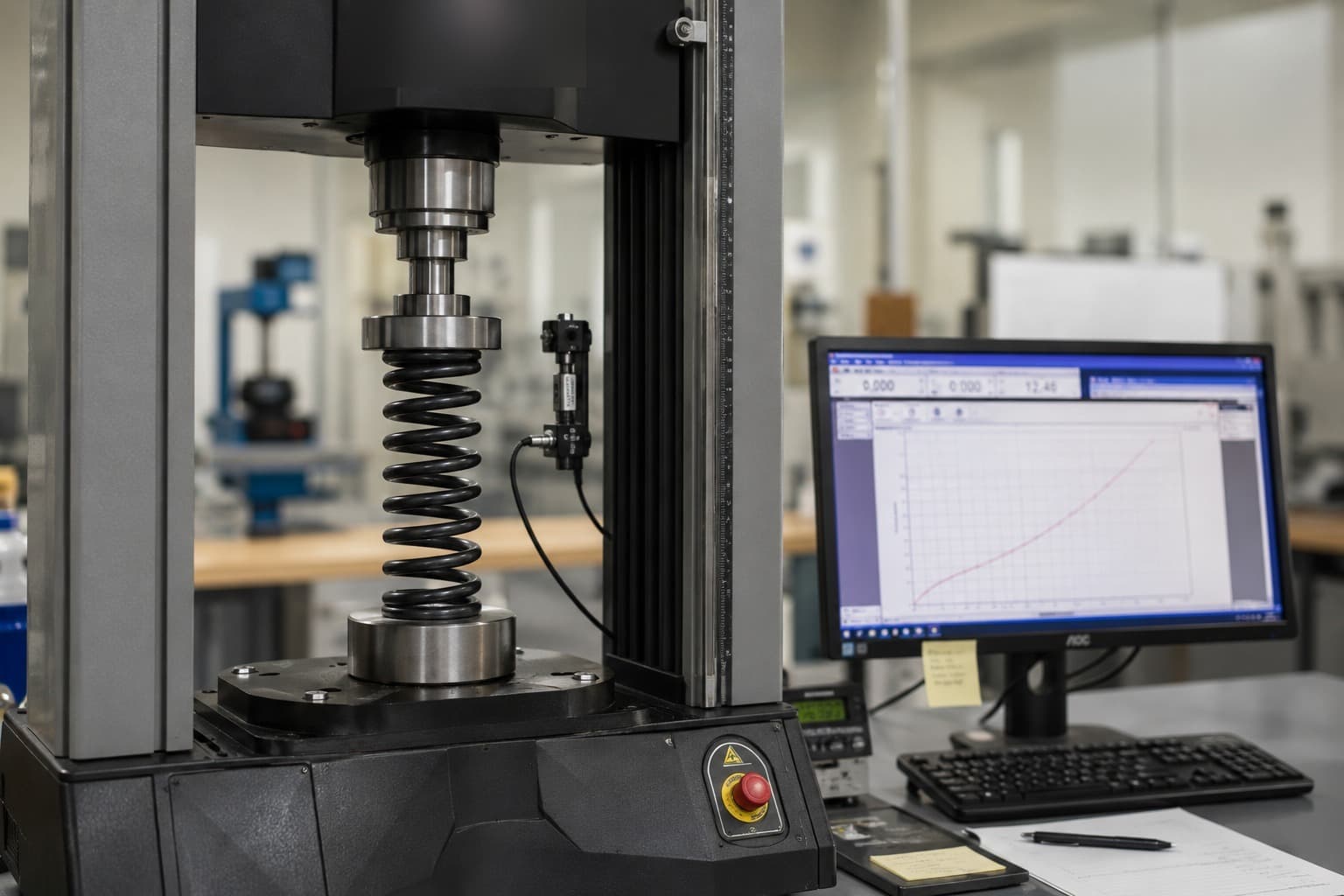 Force-deflection measurement at specified lengths